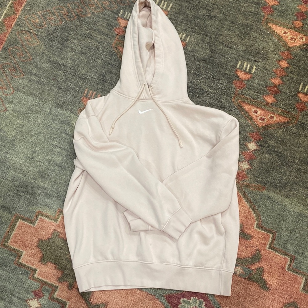Nike fleece cream hoodie